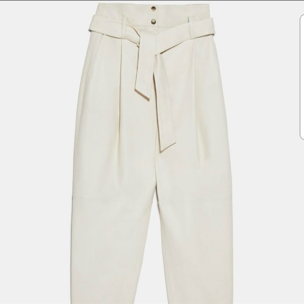 NWT - Zara lamb skin Leather Pants. - Picture 2 of 10